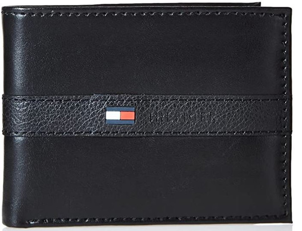 Wallet Tommy Hilfiger Men's Leather Slim Bifold Black
