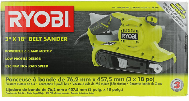 BELT SANDER RYOBI 3" X 18" BE319