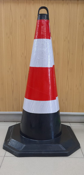 TRAFFIC CONE PVC 30" 75CM WITH REFLECTIVE TAPE