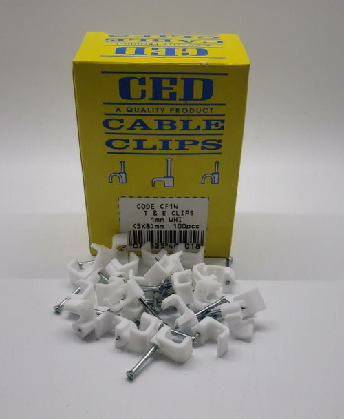 CABLE TOWER CLIPS 1.5MM FLAT CF1W CED T&E 100PCS BOX