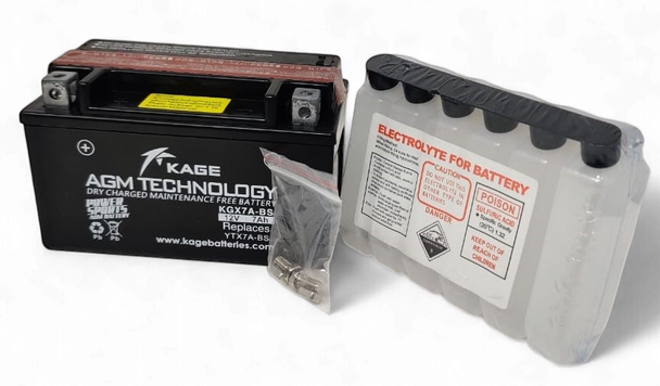 M/CYCLE BATTERY KAGE KGX7A-BS YTX7A-BS WITH ACID 12V 7AH
