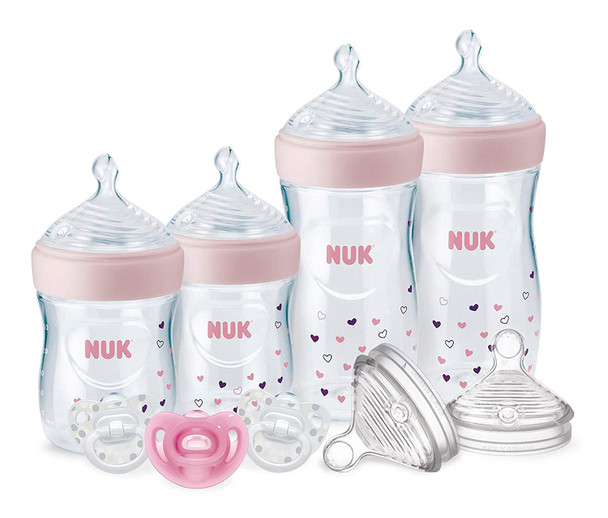 Baby NUK Simply Natural Bottles with SafeTemp, Gift Set, 0+ Months