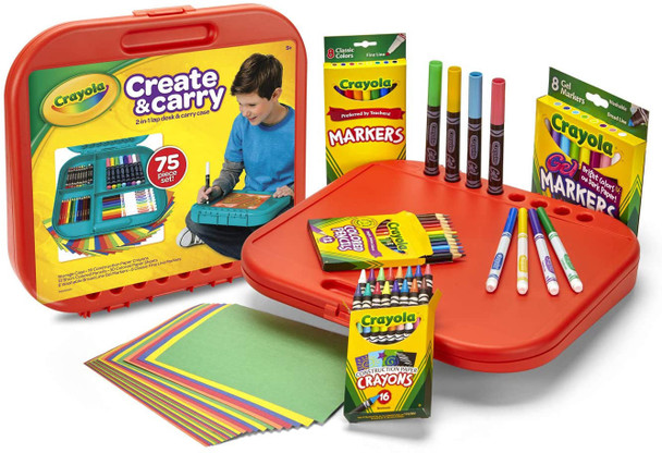 Crayola Create 'N Carry Art Set, 75 Pieces