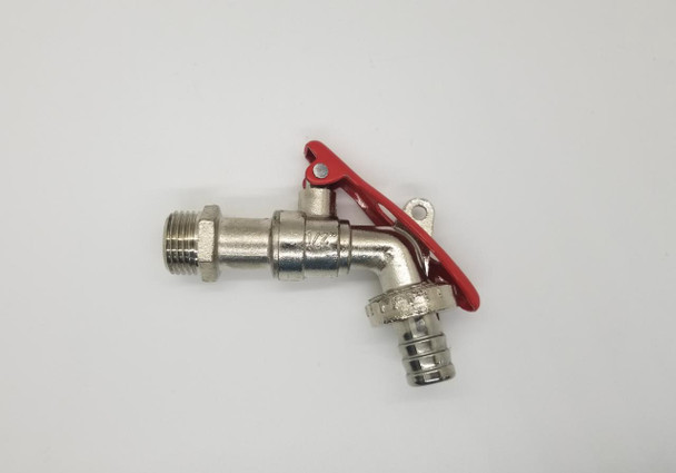 BIB CORK 1/2" W/LOCK HEAD HOSE ADAPTOR REDTOP