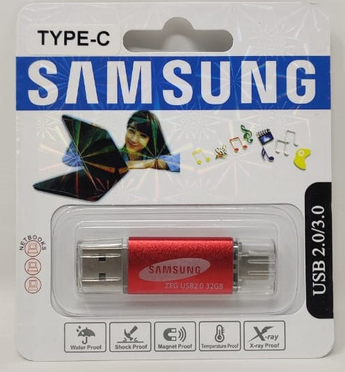 COMPUTER FLASH DRIVE 32GB USB 2.0/3.0 USB & TYPE-C USB PORTS