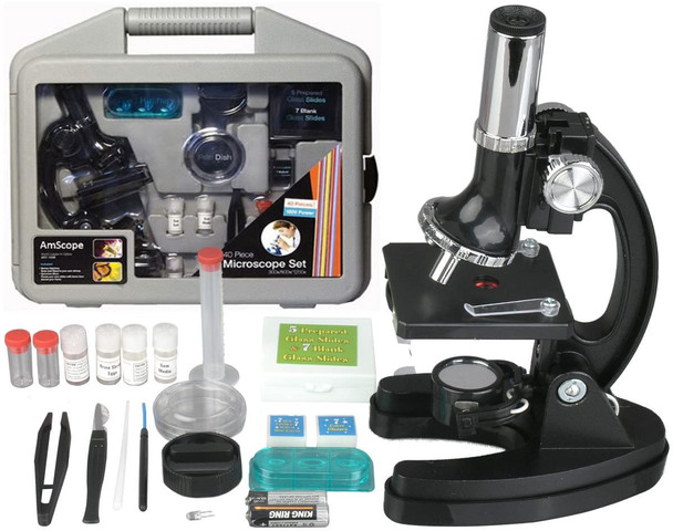 Microscope Kids Beginner STEM Carrying case Black