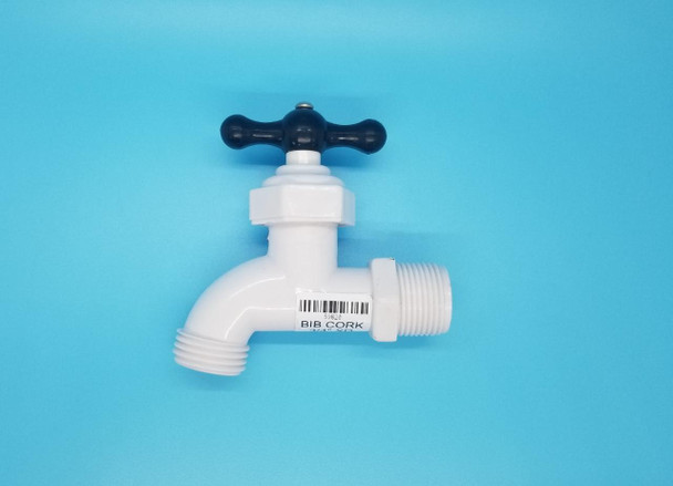 BIB CORK 3/4" XD PLASTIC WHITE