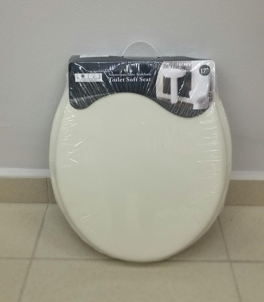 TOILET SEAT SOFT LOTUS 17" CREAM #LHC-8407
