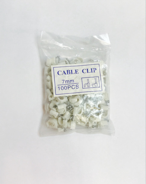 CABLE TOWER CLIPS 7MM ROUND 100PCS