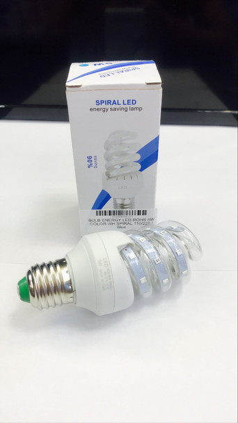 BULB ENERGY LED ROHS 5W COLOR WH SPIRAL 110/220