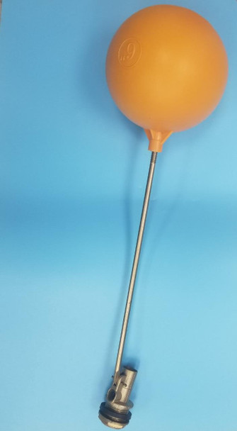 FLOAT VALVE 1" BRASS EURO W/6" ORANGE BALL