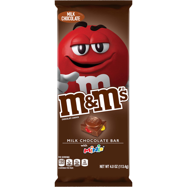 M&M MILK CHOCOLATE BAR WITH MINIS 4.0oz 113.4g