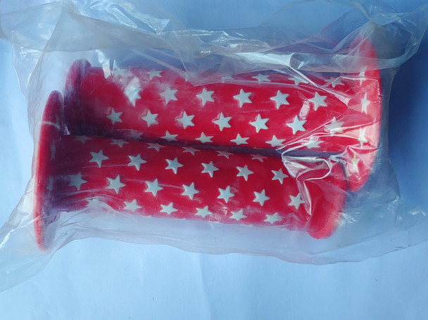 BICYCLE HANDLE GRIP STAR DESIGN RUBBER COLOUR