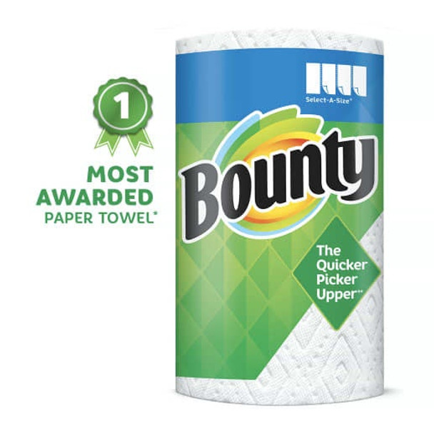 BOUNTY PAPER TOWELS 108 2-PLY SHEETS THE QUICKER PICKER UPPER
