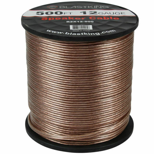 SPEAKER WIRE 12G CLEAR I-R2X12-500 BLASTKING SOLD PER YARD