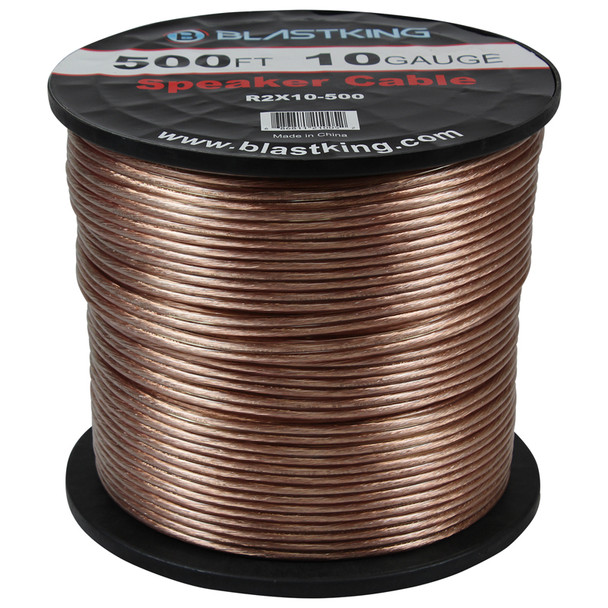 SPEAKER WIRE 10G CLEAR I-R2X10-500 BLASTKING SOLD PER YARD