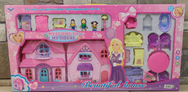 Toy Beautiful House Welcome To My House Play Set Doll House Set F-108