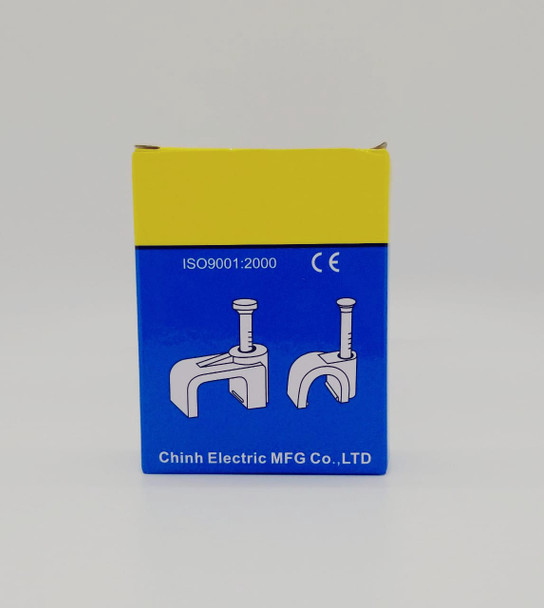CABLE TOWER CLIPS 2.5MM/9MM FLAT 100PCS CHINH ELECTRIC