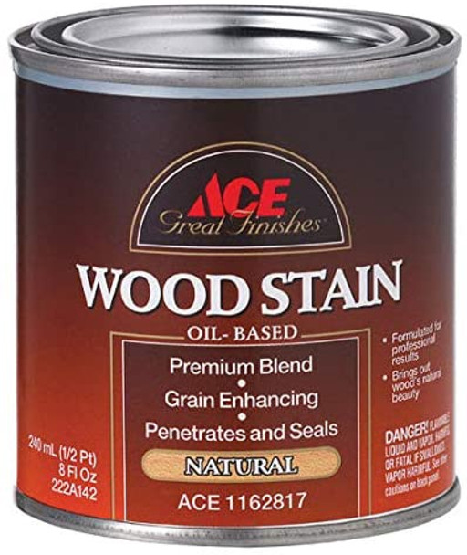 WOOD STAIN ACE NATURAL 1162817 1/2PT