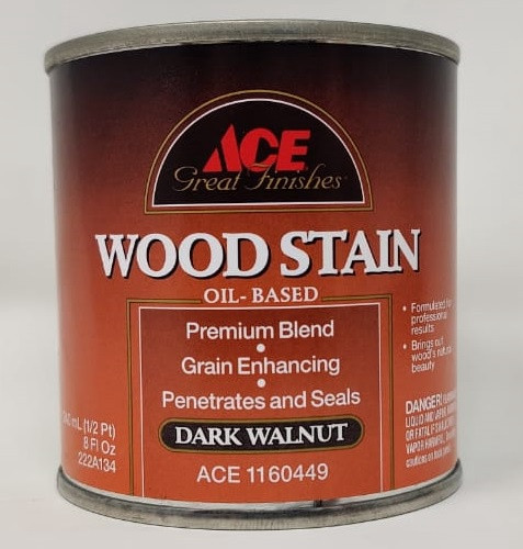 WOOD STAIN ACE DARK WALNUT 1160449 1/2PT