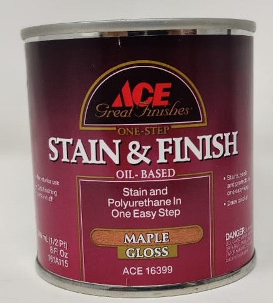 WOOD STAIN & FINISH ACE MAPLE GLOSS 16399 1/2PT