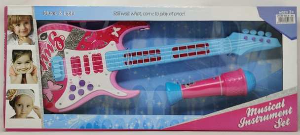 Toy Guitar Musical Instrument Set Music Light F-34