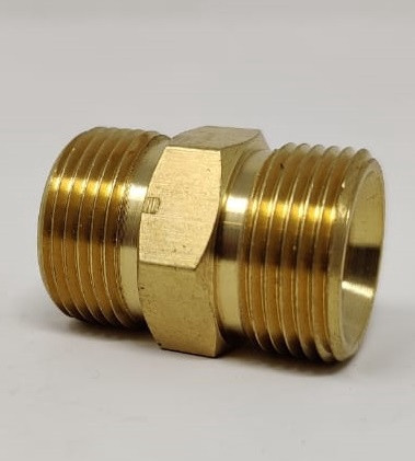 PRESSURE WASHER COUPLER BRASS 22mm BOTH SIDE TREADED