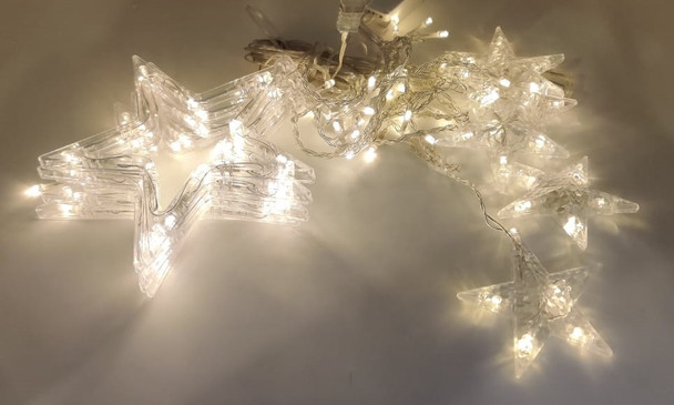 FAIRY LIGHT 12 BULB LED LED60 STAR YELLOW/WHITE