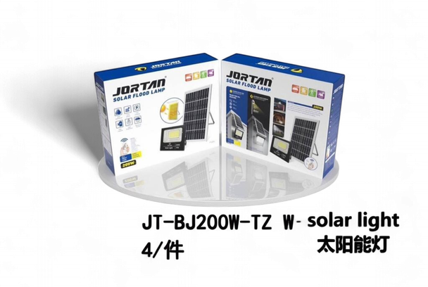 LAMP LED SOLAR FLOOD 200W JORTAN JT-BJ200W-TZ W + JT-BJ200W-TZ W 6500K IP66 2BOX
