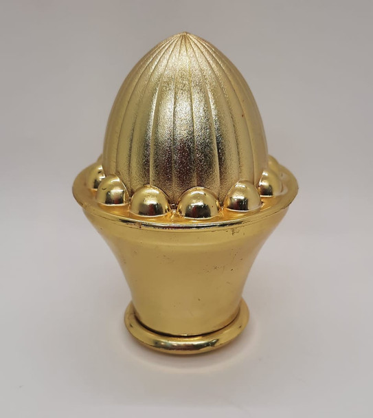 CURTAIN ROD ENDS GOLD PLASTIC DECORATIVE EACH