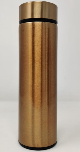 TRAVEL VACUUM MUG FLASK STAINLESS STEEL BW-8107A GOLD