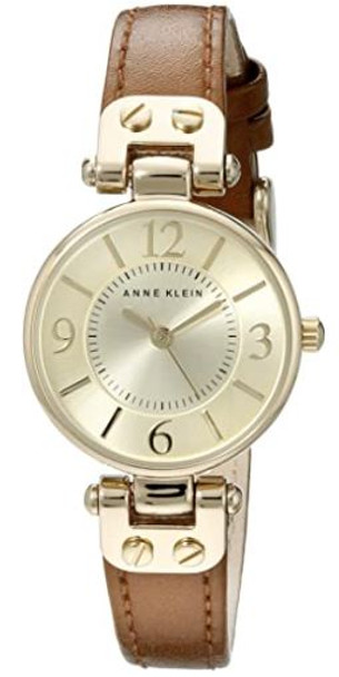 Watch Women Anne Klein Leather Strap Brown 9442CHHY