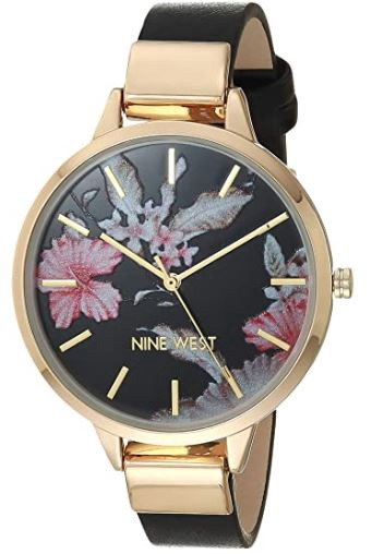 Watch Women Nine West Floral Dial Strap 2044FLBK