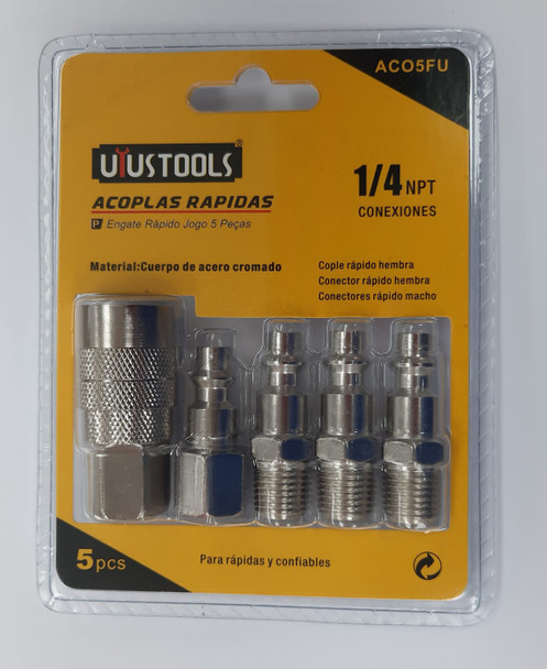 AIR ACCESSORY SET 5PCS USTOOLS  CHROME AC05FU