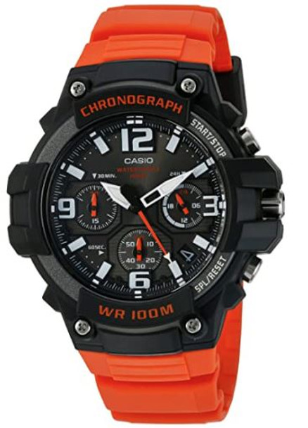 Watch Casio Men's Sports Stainless Steel Quartz Resin Strap Orange MCW100H-4AV