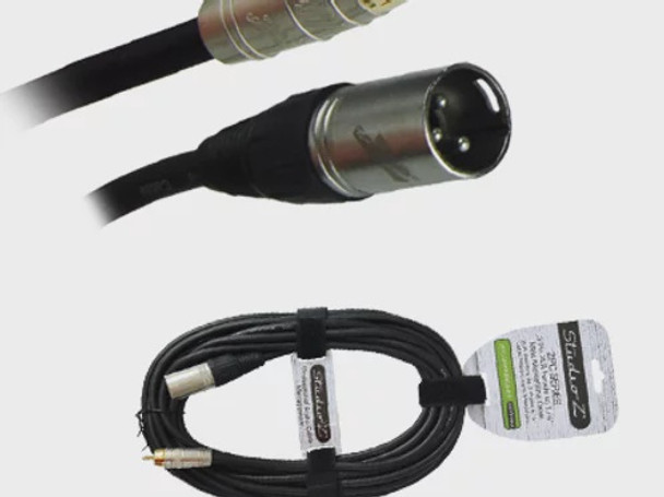 LEAD XLR MALE TO RCA MALE 25' ZPC-24XMRCA-25 STUDIO Z