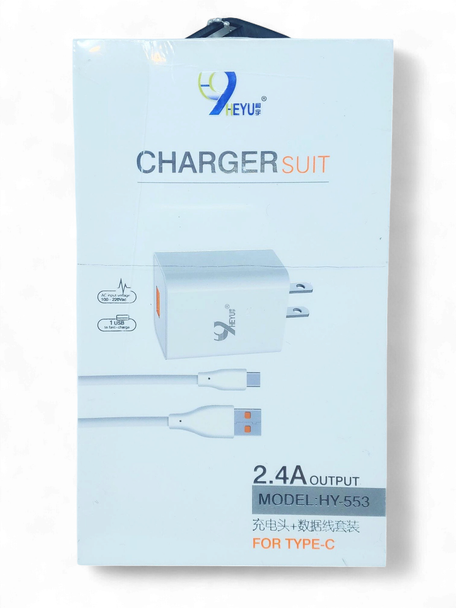 CHARGER CABLE USB HEYU HY-553 TYPE-C 2.4A CHARGER SUIT