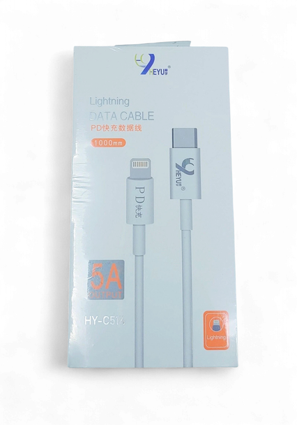 CABLE USB HEYU HY-C514 TYPE-C TO LIGHTNING PD 5A DATA CABLE