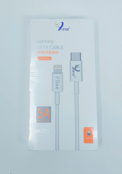 CABLE USB HEYU HY-C514 TYPE-C TO LIGHTNING PD 5A DATA CABLE