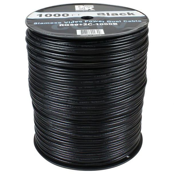 SECURITY CABLE 1000' I-RG59+2C-1000B BLACK BLASTKING SOLD PER YARD