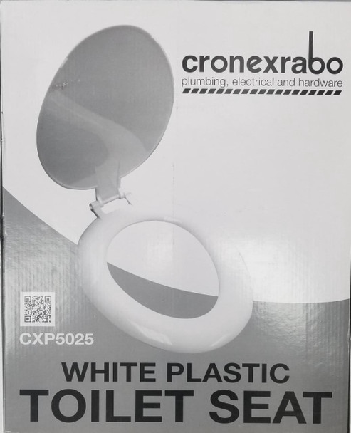 TOILET SEAT CRONEX CXP5025 PLASTIC WHITE ECONOMY