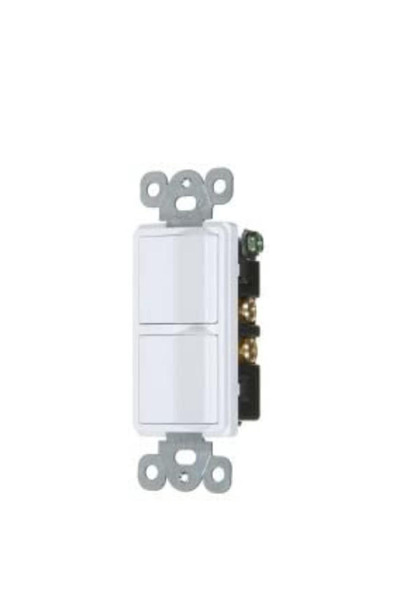SWITCH VISTA DECORA DOUBLE 2 GANG WHITE 15A 4360 46012