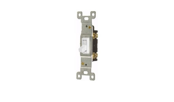 SWITCH VISTA TOGGLE SINGLE POLE 15A WHITE 4901 45021