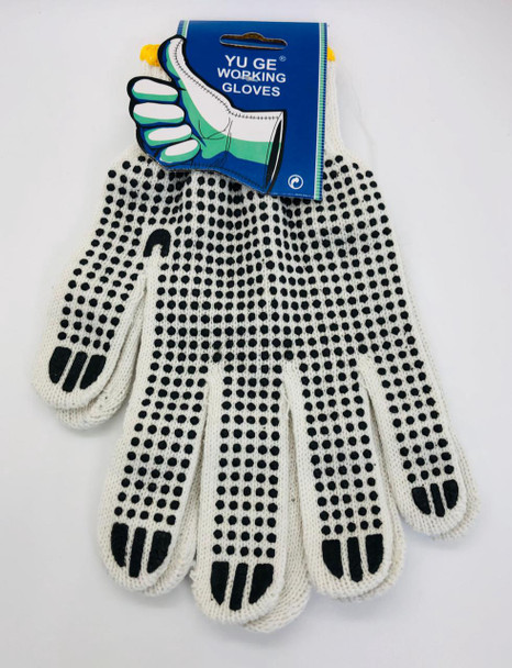 GLOVES CLOTH YU GE BLACK RUBBER DOTS