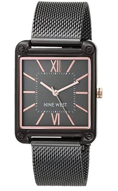 Watch Women Nine West Mesh Bracelet Gunmetal 2091GYGY