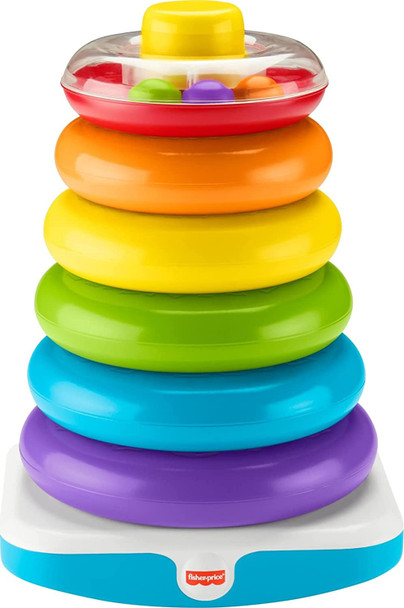 Toy Fisher-Price Giant Rock-a-Stack  14 inches 6 Colorful Rings
