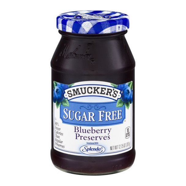 SMUCKER'S BLUEBERRY PRESERVES SUGAR FREE 12.75oz 361g