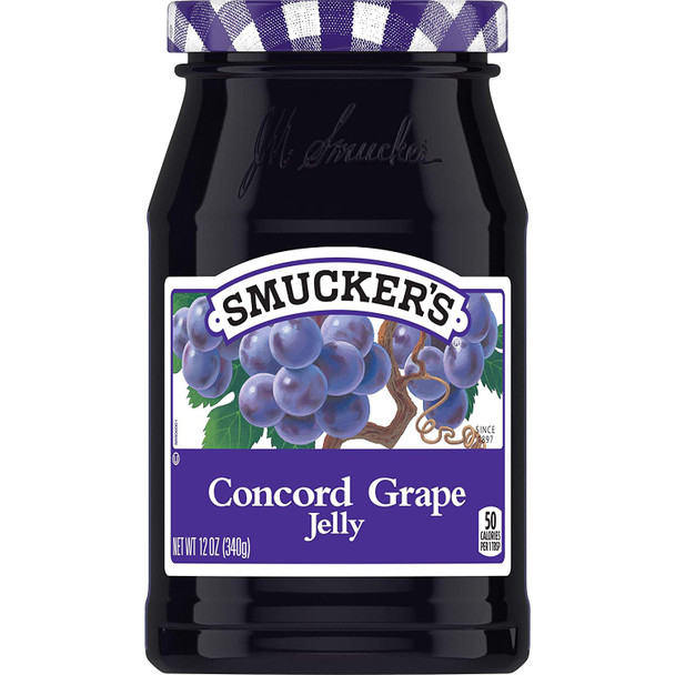 SMUCKER'S CONCORD GRAPE JELLY 12oz 340g