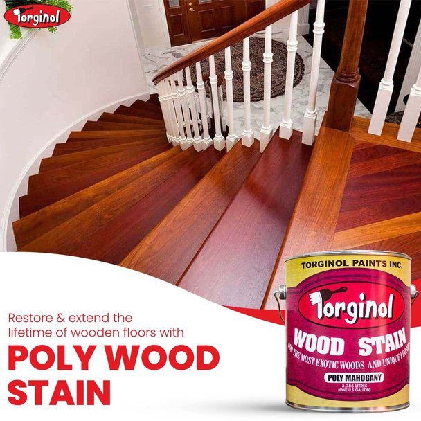 WOOD STAIN ARBO POLY MAHOGANY 1 GAL