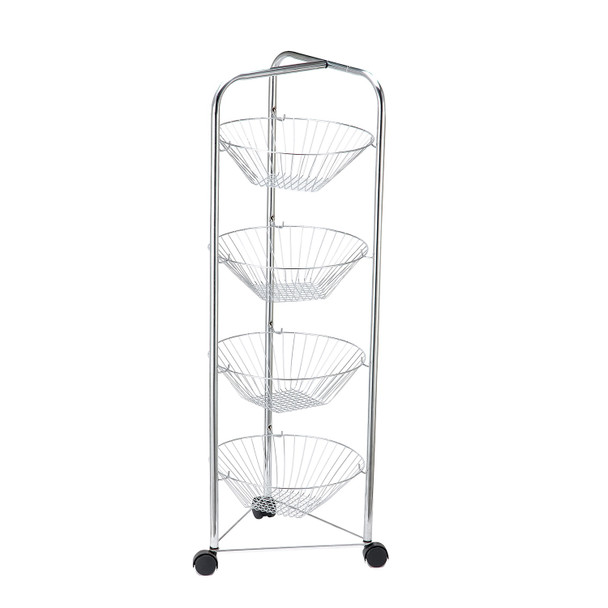 FRUIT BASKET 4 TIER 6-00845 JESSAR METAL WITH WHEEL LIMPUS